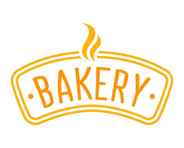 Bakery logo symbol , fresh baked goods, fried crispy crust, good bakery design cartoon style vector illustration, isolated on white. Healthy food, diet baked goods, gluten-free flour — Stock Vector