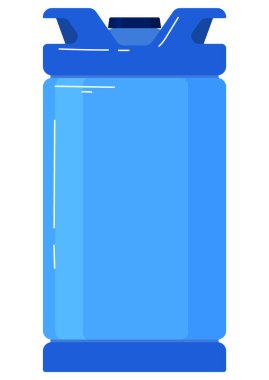 Boş konteynır, beyaz, benzin deposu, depolama ekipmanı, tasarım, düz biçim illüstrasyon üzerine izole edilmiş teneke kutu kullan.