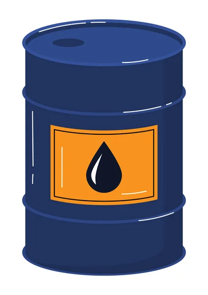 Prázdný kontejner, použít kanystr izolovaný na bílém, benzinová nádrž, skladovací zařízení, design, plochý styl vektorové ilustrace. — Stockový vektor