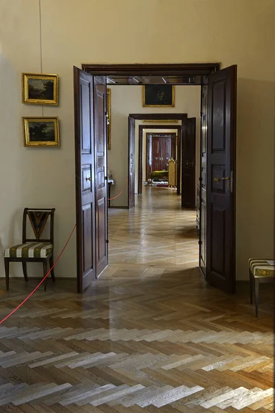 Interior Bruntal Chateau Renascimento Estilo Barroco Fundem Exclusivamente Neste Edifício — Fotografia de Stock