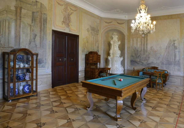 Interior Bruntal Chateau Renascimento Estilo Barroco Fundem Exclusivamente Neste Edifício — Fotografia de Stock