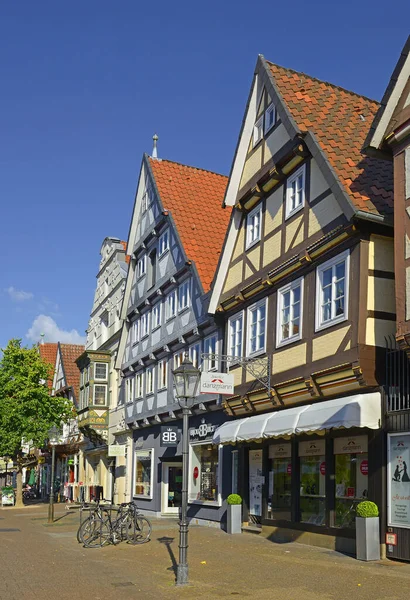 Street Historical Half Timbered Houses Old City Celle Germany — Stock Photo, Image