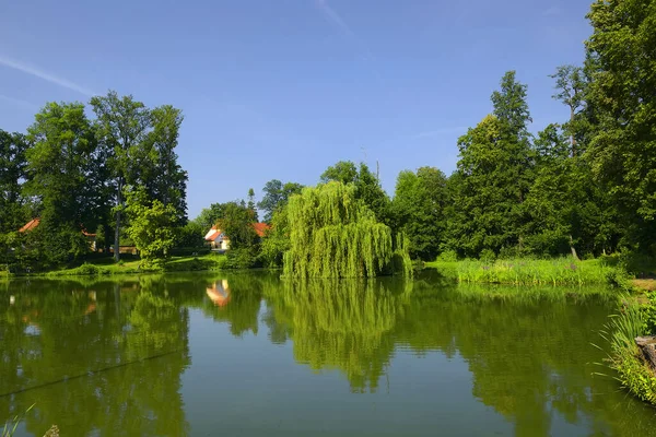 Schlosspark Cimelice Eine Barocke Adelsresidenz Gleichnamigen Dorf Bezirk Pisek Südböhmen — Stockfoto