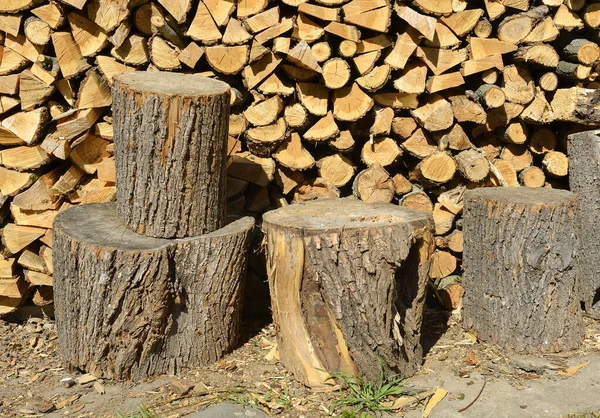 Hromada Dřeva Pozadí — Stock fotografie