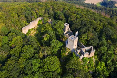 Choustnik Kalesi 'nin eski kalıntıları. Çek Cumhuriyeti.