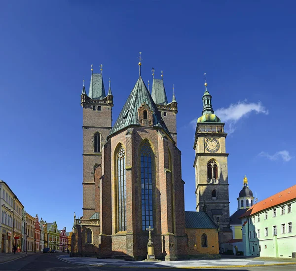 Hradec Králové Katedrála Ducha Svatého Historické Centrum Města Hradec Králové — Stock fotografie