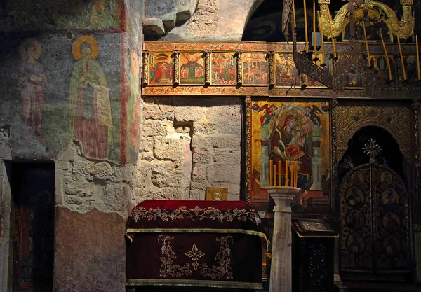 Väggmålningar Patriarkatet Pec Kloster Kosovo Patriarkatet Pec Kloster Världsarv Unesco — Stockfoto