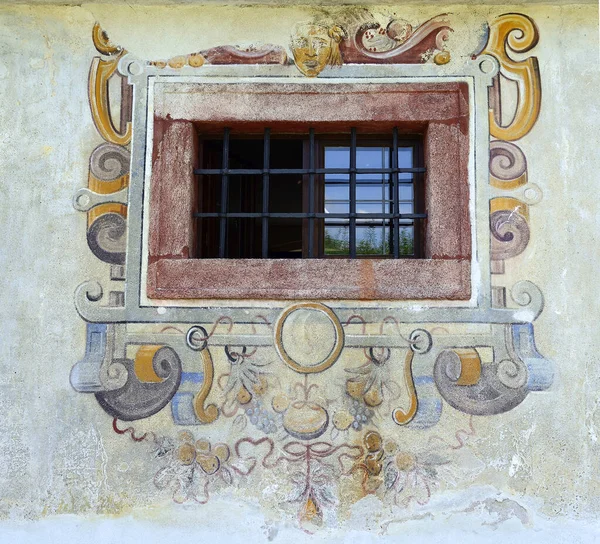 Old Paintings Plaster State Chateau Kratochvile Netolice South Bohemia Czech — Stock Photo, Image