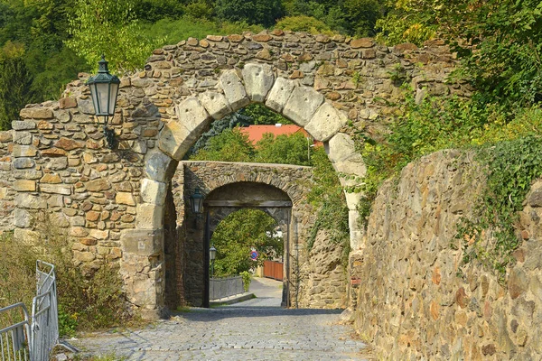 Die Ruinen Der Burg Krupka Erzgebirge Böhmen Tschechien Region Südosten — Stockfoto