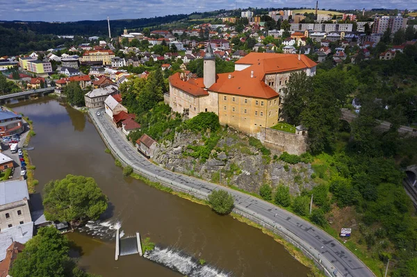 Ledec Nad Sazavou Zamek Rzeka Sazava Republika Czeska Europa Środkowa — Zdjęcie stockowe