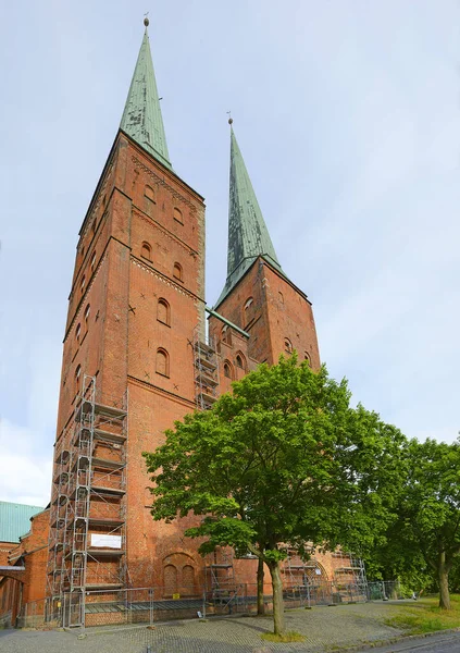 Lübeck Deutschland Lbeck Lübecker Backsteindom Der Altstadt Unesco Weltkulturerbe — Stockfoto