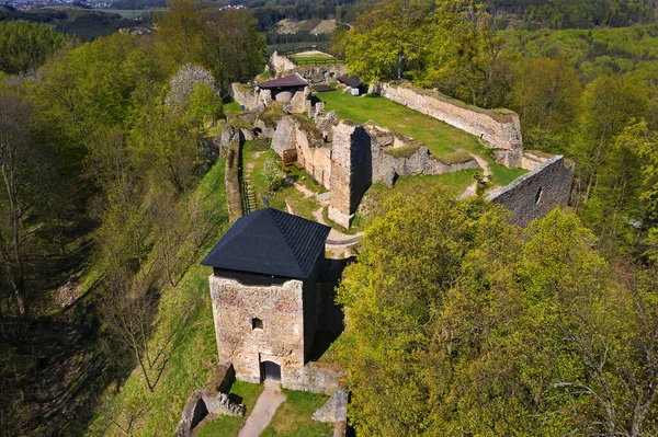 チェコ共和国モラヴィア ズリン地方のルコフ城跡 — ストック写真