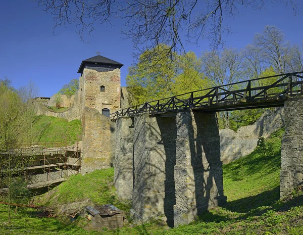 Ερείπια Του Κάστρου Lukov Στην Περιοχή Zlin Μοραβία Τσεχική Δημοκρατία — Φωτογραφία Αρχείου
