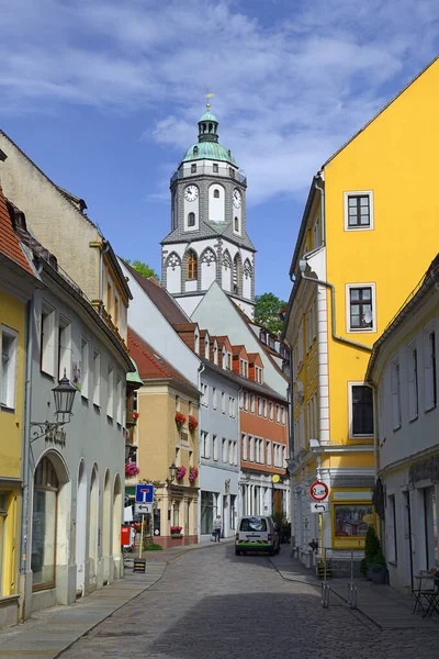 Malebné Ulice Starého Města Meissen Města Labi Sasko Německo — Stock fotografie