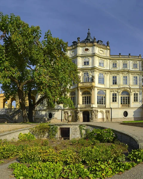 Barokowy Zamek Park Ploskovice Koło Litomeric Czechy Północne Czechy Europa — Zdjęcie stockowe