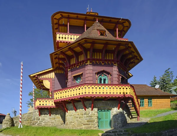 Pustevny Montanhas Beskids Morávia República Checa Arquitetura Rústica Rural Feita — Fotografia de Stock