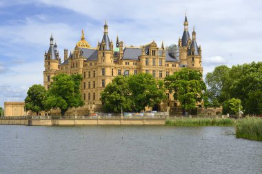 Schwerin Şatosu, Mecklenburg-Vorpommern, Almanya.