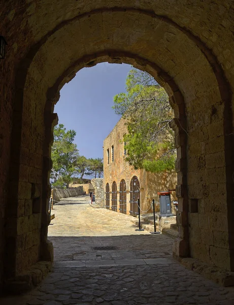 Väggarna Det Gamla Fortet Rethymno Rethymno Gammal Historisk Stad Kreta — Stockfoto