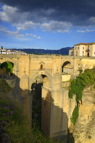 Ronda Hiszpania Moście Puente Nuevo Nad Wąwozem Tajo Ronda Miasto — Zdjęcie stockowe