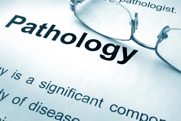 Pathology written on a paper. — Stock Photo, Image