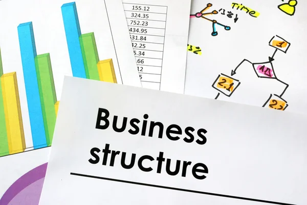 Business structure sign written on a paper. — Stock Photo, Image