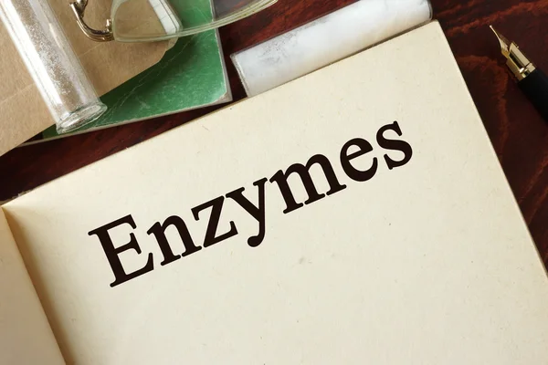 Enzymes written on a page. Chemistry concept. — Stock Photo, Image