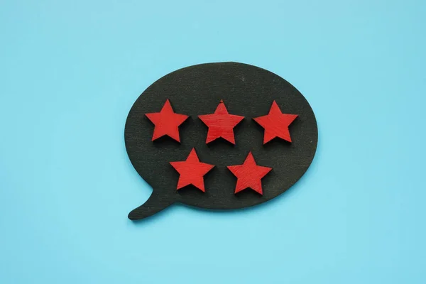 Feedback with five stars as symbol of customer review. — Stock Photo, Image