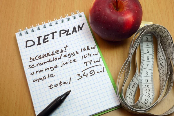 Plano de dieta. — Fotografia de Stock