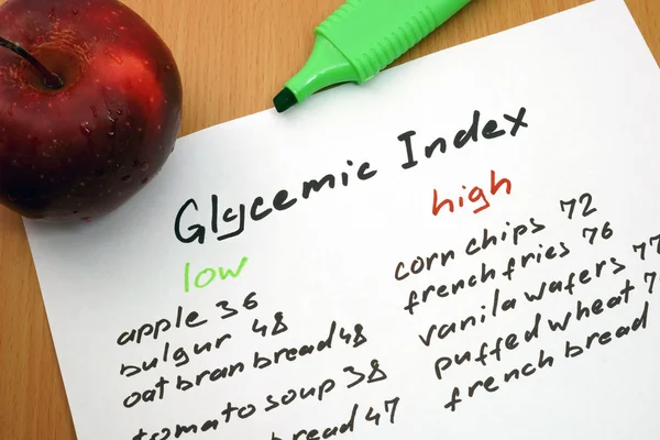 Glycemic 색인 — 스톡 사진