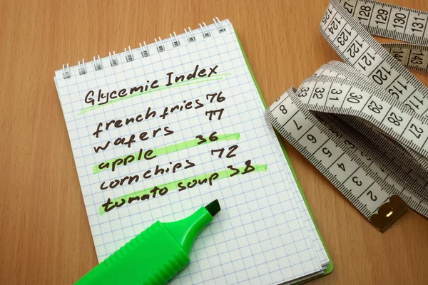 Glycemic index — Stock Photo, Image