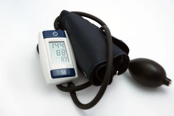 Blood pressure meter medical on white background. Hypertension — Stock Photo, Image