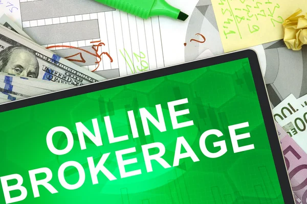 Online brokerské — Stock fotografie