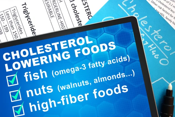 Cholesterol verlaging van voedingsmiddelen — Stockfoto