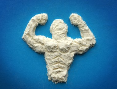 Supplements for bodybuilders, sportmans and healthy eating. Protein clipart