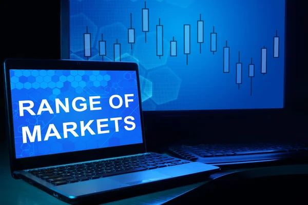 Компьютер со словами Range of Markets . — стоковое фото