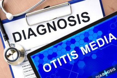 Tanı ve tablet otitis media ile form
