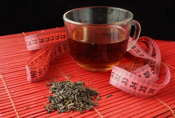 Taza de té verde para bajar de peso — Foto de Stock
