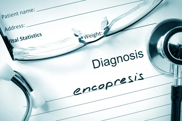 Diagnose Encoprese en tabletten. — Stockfoto
