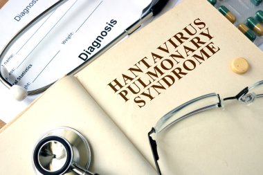Word Hantavirus pulmoner Sendrom (Hps) bir kitap ve hapları.