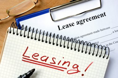 Leasing ve Kiralama Sözleşmesi formu ile not etmek.