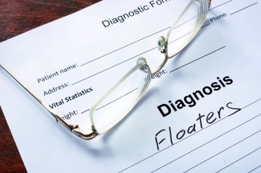 Tanı listesi Floaters ve gözlük.