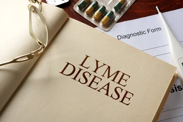 Book with diagnosis  Lyme disease. — Stock Photo, Image