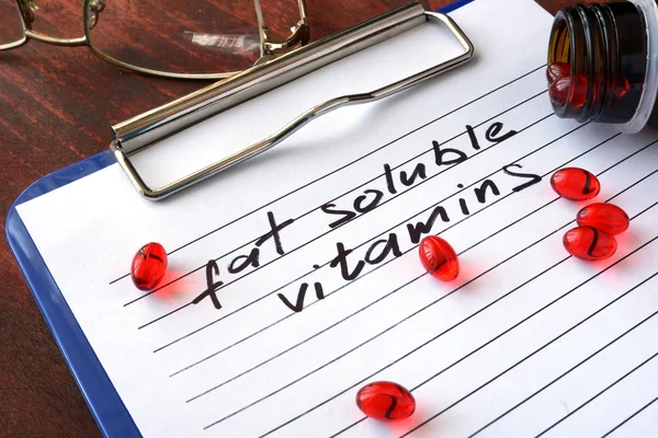 Fat soluble vitamins concept. — Stock Photo, Image