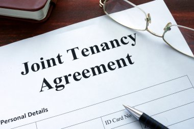 Ortak kira formunda bir tablo. İş kavramı.