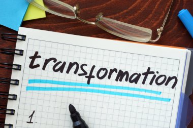 Bir defterde yazılı dönüşüm kavramı