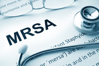 Kağıt kelimelerle Mrsa metisiline dirençli Staphylococcus Aureus