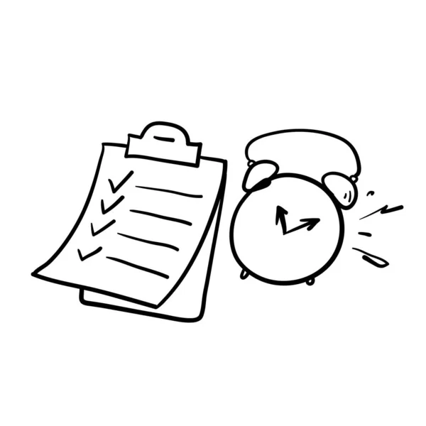 Handgezeichnetes Doodle Schnelle Service Und Projektmanagement Ikone Isoliert — Stockvektor