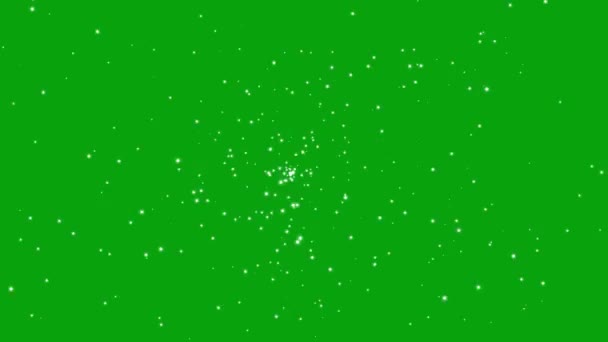 Twinkling Étoiles Graphiques Mouvement Avec Fond Écran Vert — Video