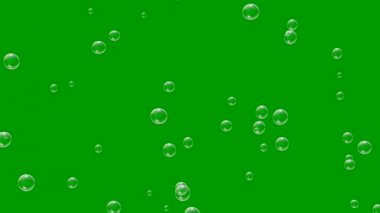 Uçan sabun köpükleri yeşil ekran arkaplanlı hareket grafikleri