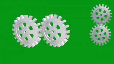 Yeşil ekran arkaplanlı hareket grafikleri döndürür